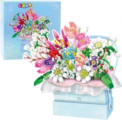 Konstruktorski komplet Šopek cvetlic z LED lučkami