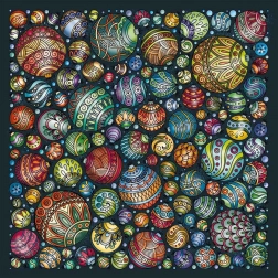 Kvadratne sestavljanke Palapeli – barvite kroglice, 248 kosov