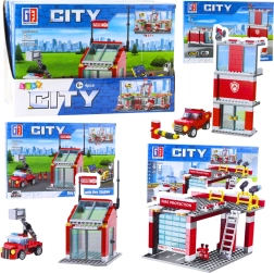 Gradbeni set gasilska postaja z garažo 203–210 delov