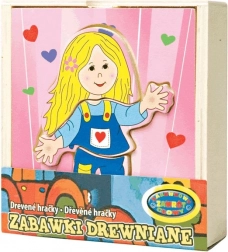 Obleci deklico – lesene sestavljanke