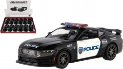 kovinski model avtomobila Ford Mustang Dark Horse Police 2024 1:38 z vzvratnim navijanjem, 13 cm