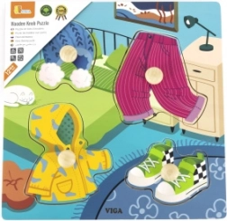 Viga lesene puzzle z držali oblačila