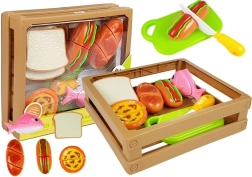 otroški komplet živil na ježka v zložljivi zabojčki