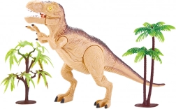 Tyrannosaurus rex z zvokom in svetlobo – rjav interaktivni dinozaver 23 cm