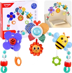 barvit obešeni lok za voziček, posteljico in avtosedež za dojenčke