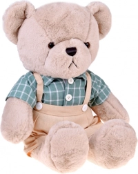 plišasti medvedek Franek 58 cm v zeleni vintage srajci