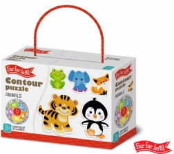 Far Far Land Sestavljanka živali – obrisna