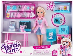 punčka SPARKLE GIRLZ veterinarska klinika – velik igralni set