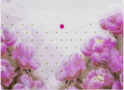 Mapa z gumbom A4 s potiskom – mešanica motivov, pakiranje 12 kos