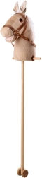Rebrast žametni konj na palici Bigjigs Toys