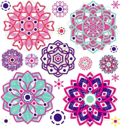 Nalepke za prelikanje Mandala mali kotnik