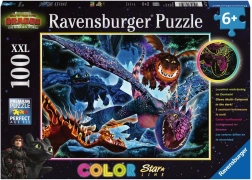 svetleče puzzle Kako izuriti zmaja 3 XXL 100 koščkov – Ravensburger