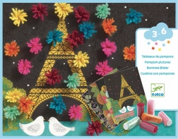 kolaži z barvnimi cofki Djeco