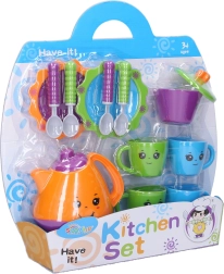 Barvita otroška čajna posoda z obrazki