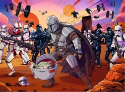 Ravensburger sestavljanka Star Wars: The Mandalorian – dvoboj, 300 kosov