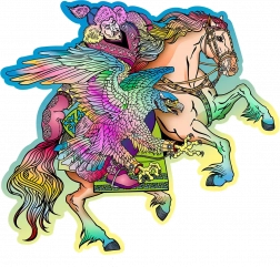 Lesena sestavljanka Konj in Orel 250 kosov