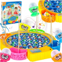 Družinska spretnostna igra ribolov – 45 ribic in 4 palice