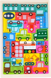 Wooden Puzzle Set – Vehicles