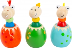 Dinozavrovo jajce z zvokom Small Foot – lesena igrača za najmlajše