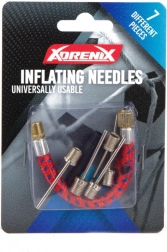 Komplet kovinskih igel in nastavkov za napihovanje žog