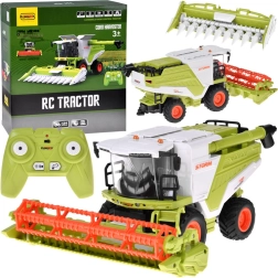 Remote-controlled combine harvester with smoke, lights and sound