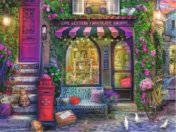 Ravensburger sestavljanka Love Letters Chocolate Shop 1500 kosov