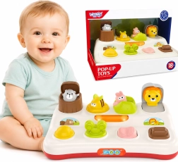 WOOPIE Baby izobraževalna igrača Pop Up živali iz živalskega vrta