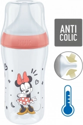 Otroška steklenička NUK Perfect Match MICKEY s kontrolo temperature 260 ml rdeča