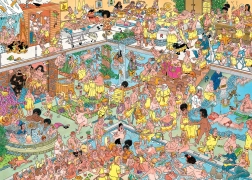 Sestavljanka JUMBO Jan van Haasteren - Malo drugačen wellness 1000 kosov