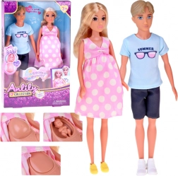 Družinski set punčk – mamica v pričakovanju, očka in dojenček