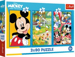 Sestavljanka 3x80 – ekipa MICKEY MOUSE od Trefl