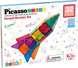 Magnetna sestavljanka PICASSO TILES – raketa, 32 delov