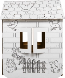 Kartonasta hišica XXL za barvanje za otroke – Konji