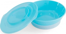 Twistshake skledica modra s pokrovom in proti drsenju