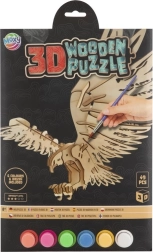 MOXY lesena 3D sestavljanka za barvanje – orel