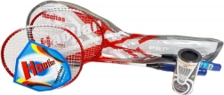 badmintonski komplet z žogicami v etuiju