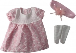 Rožnata obleka za punčke 40–43 cm
