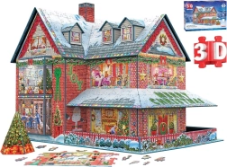 3D puzzle božična hišica 1100 koščkov EUROGRAPHICS