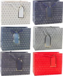 Darilna vrečka z zlatimi linijami