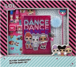 Komplet z beležko z bleščicami LOL Surprise