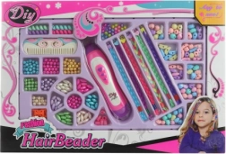 frizerski studio z električnim pletilnikom in kroglicami za otroke