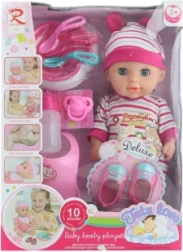 Dojenček 30 cm z zvoki in lulajočo funkcijo z dodatki