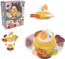 Interaktivna senzorična račkica s priseskom in grizalom