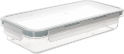 Nizek plastičen škatla za živila s pokrovom in tesnilom 400 ml