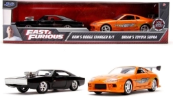 kovinski modeli avtomobilov Hitri in drzni twin pack Toyota Supra in Dodge Charger 1:32
