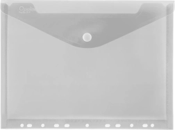 Prozorno pisemce z gumbom A4 z eurovzmetjo Opaline