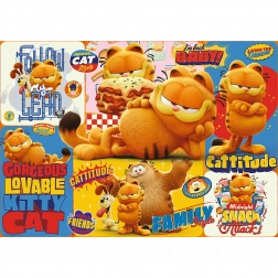puzzle 1000 kosov Garfield – pustolovščine (Trefl)