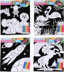 Kreativni žametni set 21,5 × 30 cm s 5 flomastri