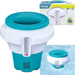 Plavajoči dozirnik kemije za bazensko vodo s termometrom