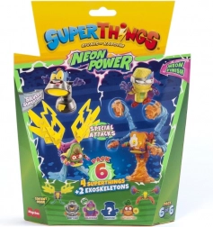SuperThings Neon Power zbirateljski paket 6 figuric z eksoskeleti